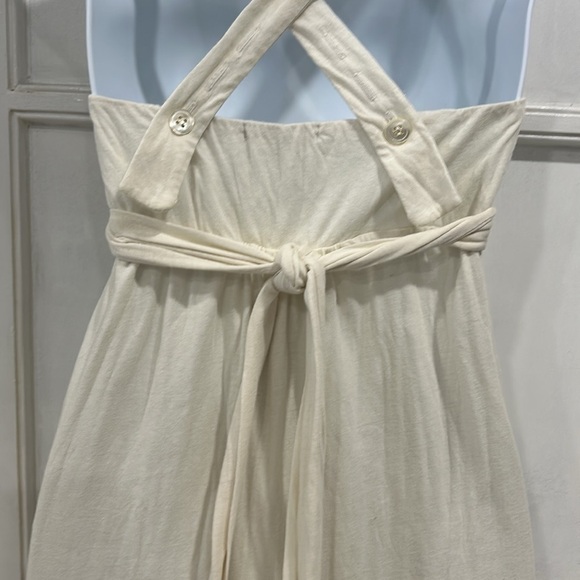 NWT James Perse Cotton Cross Strap Fit and Flare Neutral Minimalist Midi Dress - Picture 4 of 14